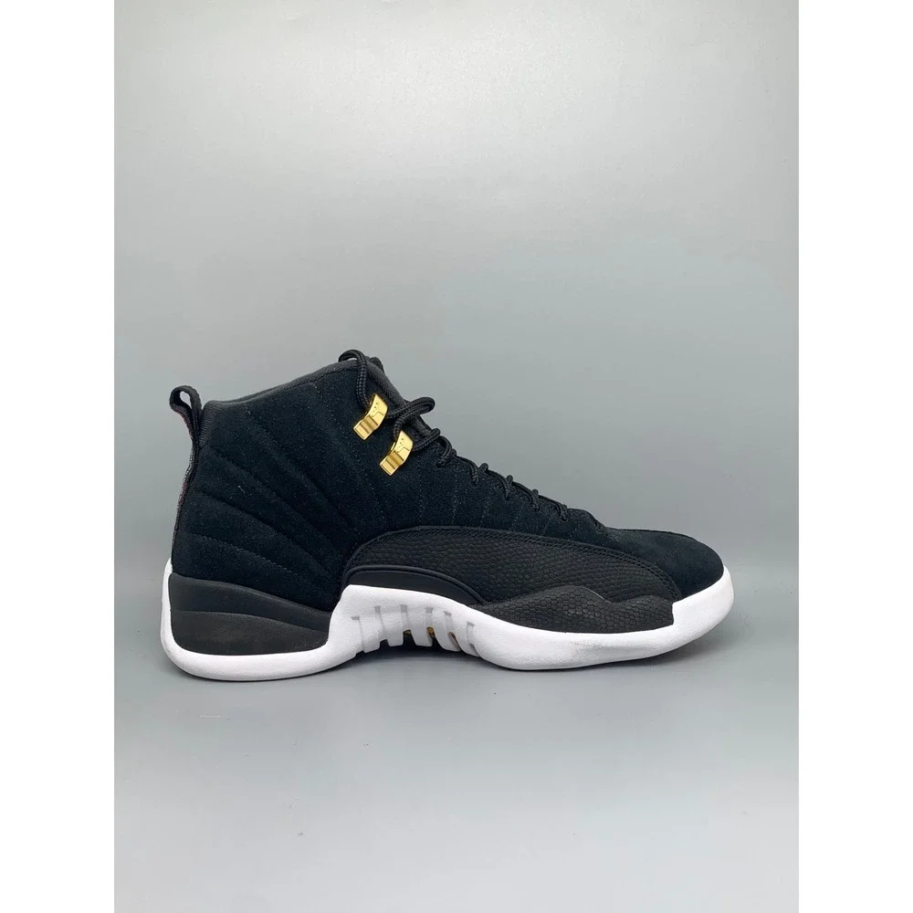 Jordan 12 Retro Black Gold Reverse Taxi Basketball Shoes 130690-017 Men's Sz 10